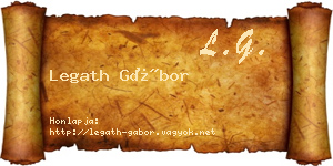 Legath Gábor névjegykártya
