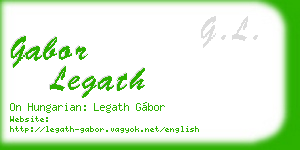 gabor legath business card